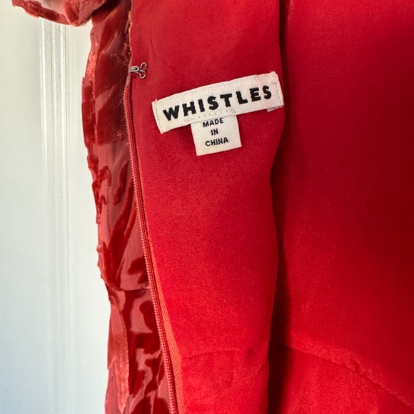 Harlow Pleated Devore Dress Size 4 By Whistles - Picture 10 of 12